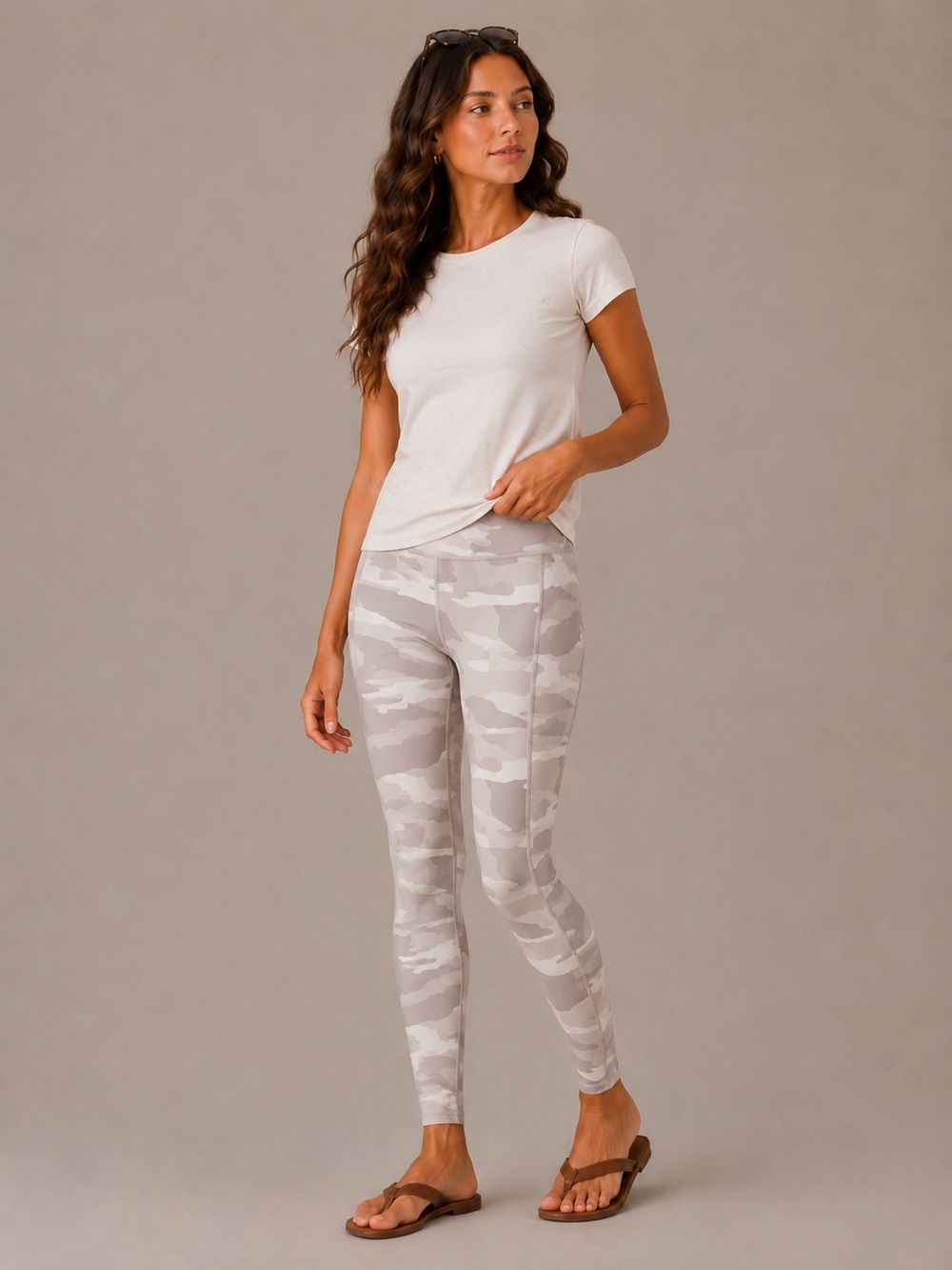 Athleta white Camo leggings / yoga pants